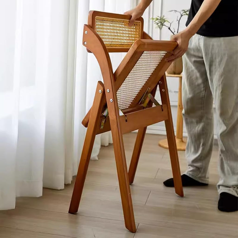 Mgchowue Rattan-Klappstühle, Aussenbereich Hölzernes Retro Klappbarer Stuhl, Zuhause Balkon Draussen