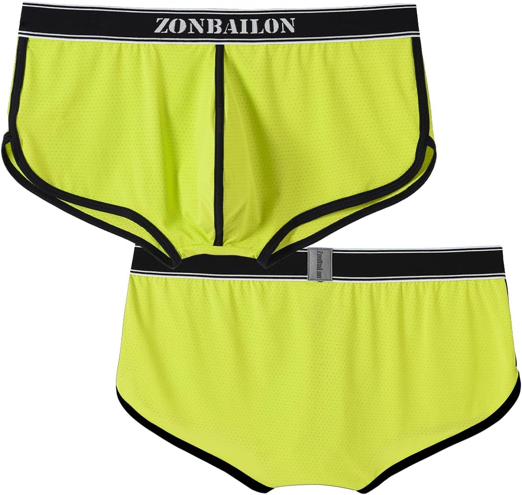 YAHWULAI HerrenBoxershorts Sexy Atmungsaktiv und Hautfreundlich Bequem L Gelbschwarzgrau, L Gelbschw