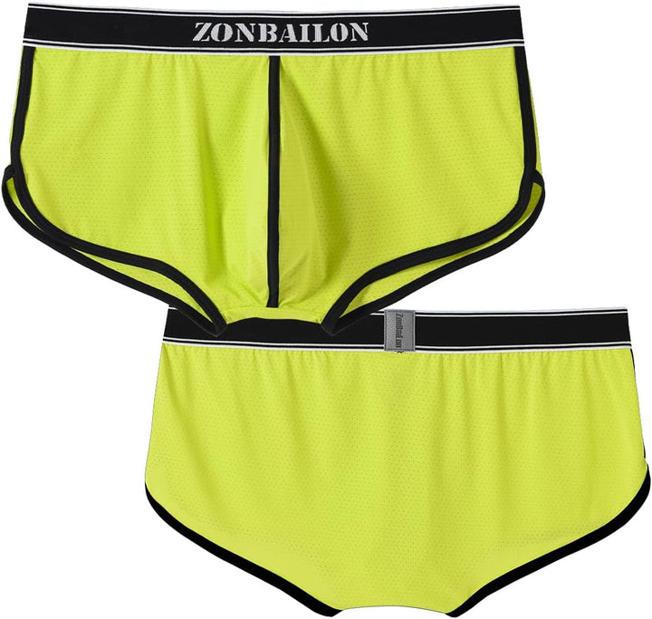 YAHWULAI HerrenBoxershorts Sexy Atmungsaktiv und Hautfreundlich Bequem L Gelbschwarzgrau, L Gelbschw