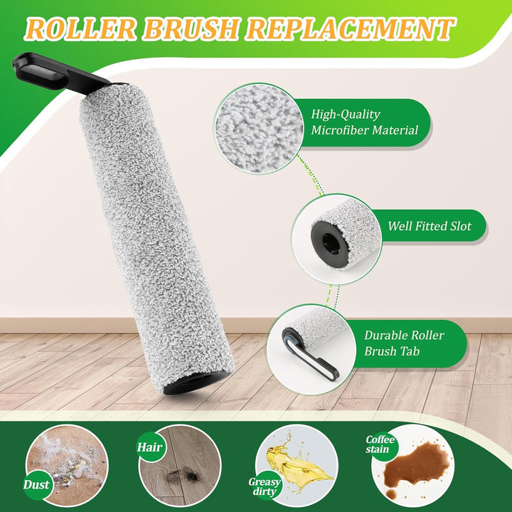 VOUPRONGZY 2 Bürstenrollen 4 Filter Ersatzteile für Tineco iFloor 5 Breeze Complete Nass Trockensaug