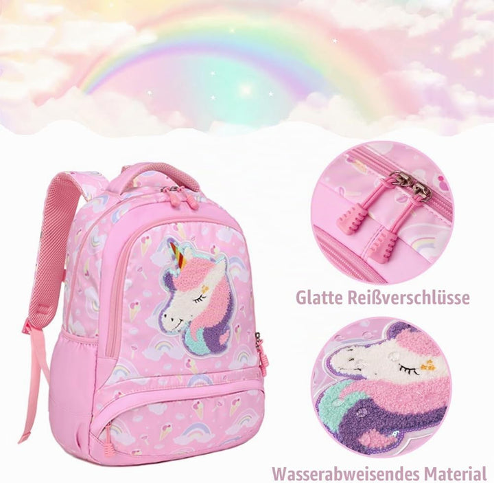 Schulrucksack Kinder Mädchen Grundschule Schultaschen Sets für Mädchen Kinderrucksack Daypack Gross