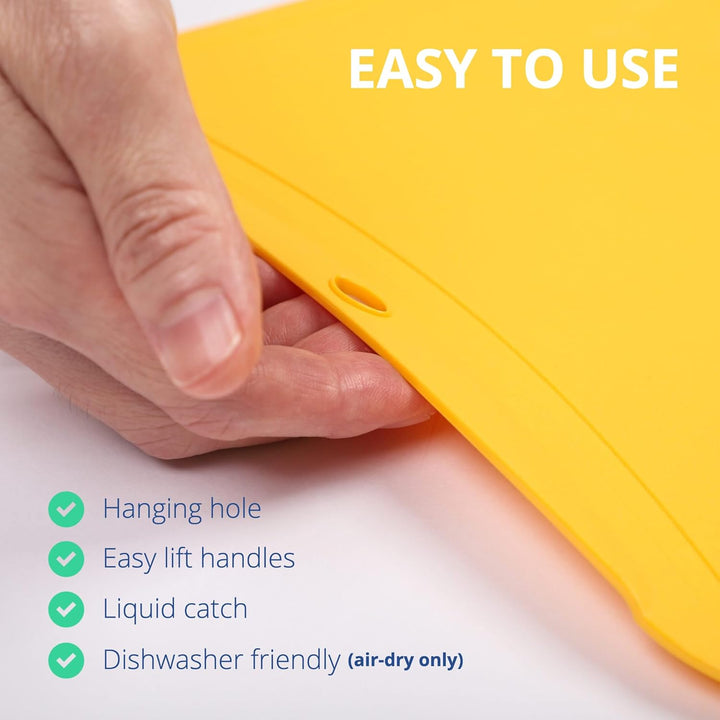 BLUE GINKGO TPU-Schneidematten [3er-Set] – Flexible, messerfreundliche und langlebige Küchen-Schneid