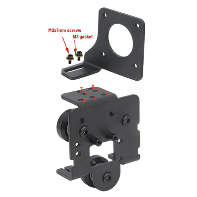 Befenybay Aufrüstung Direkte Extruder-Stützplatte Einfacher Druck Flexibel Filament für Creality End