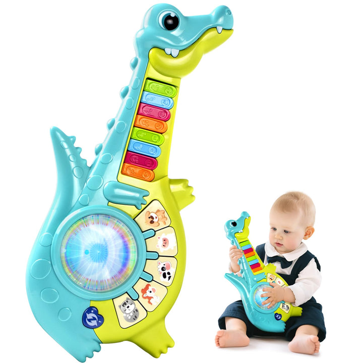 Musikalisches Spielzeug für Baby ab 1 Jahr Lernspielzeug Gitarre mit Tiergeräuschen, Musik Spielzeug