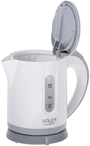 ADLER-Kunststoffkessel 1,0 l, Kontrollleuchte, Trockengehschutz, weiss 1 Liter Weiss, 1 Liter Weiss