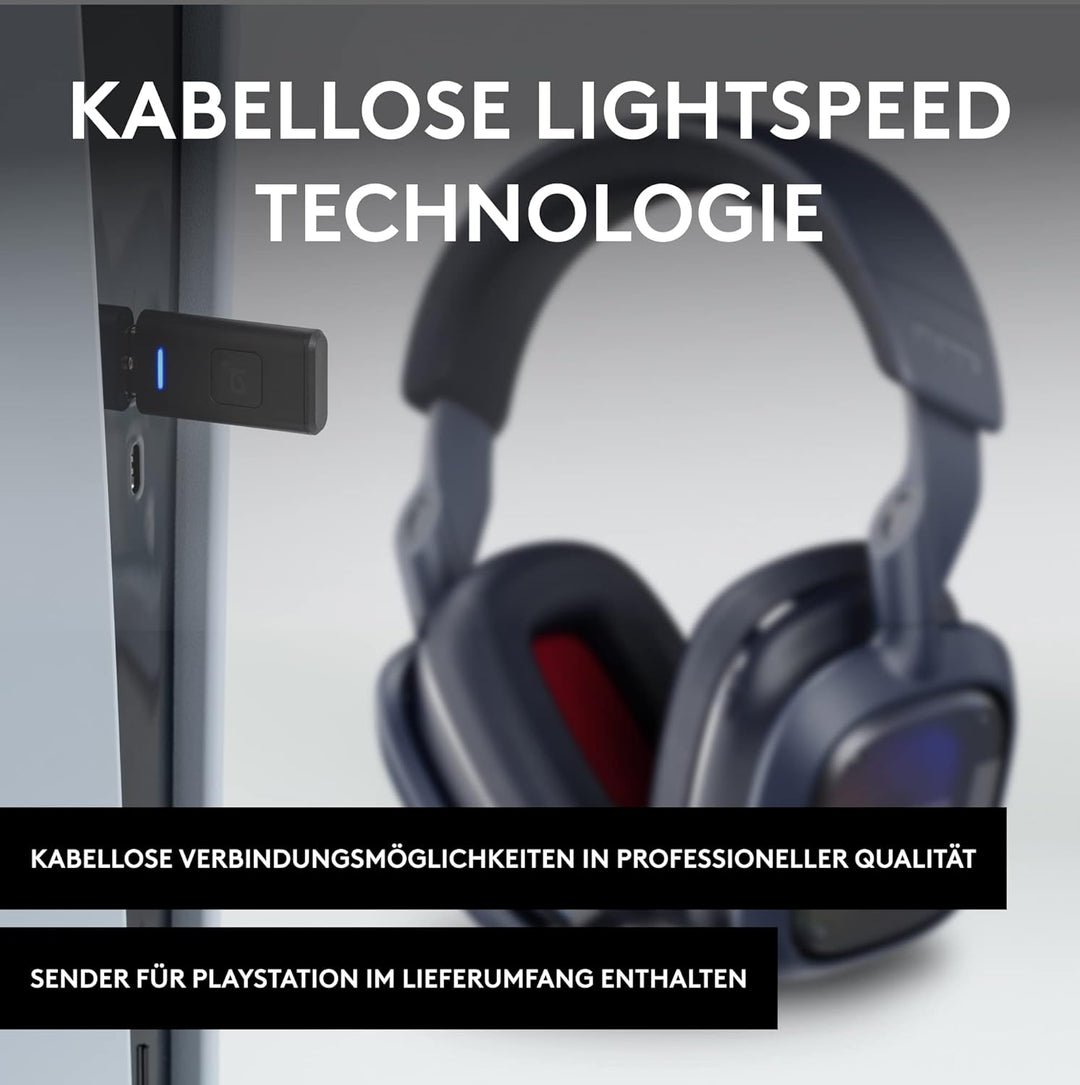 Logitech G Astro A30 Lightspeed Kabelloses Gaming-Headset A30 PS5, PS4, PC/MAC Blau, A30 PS5, PS4, P