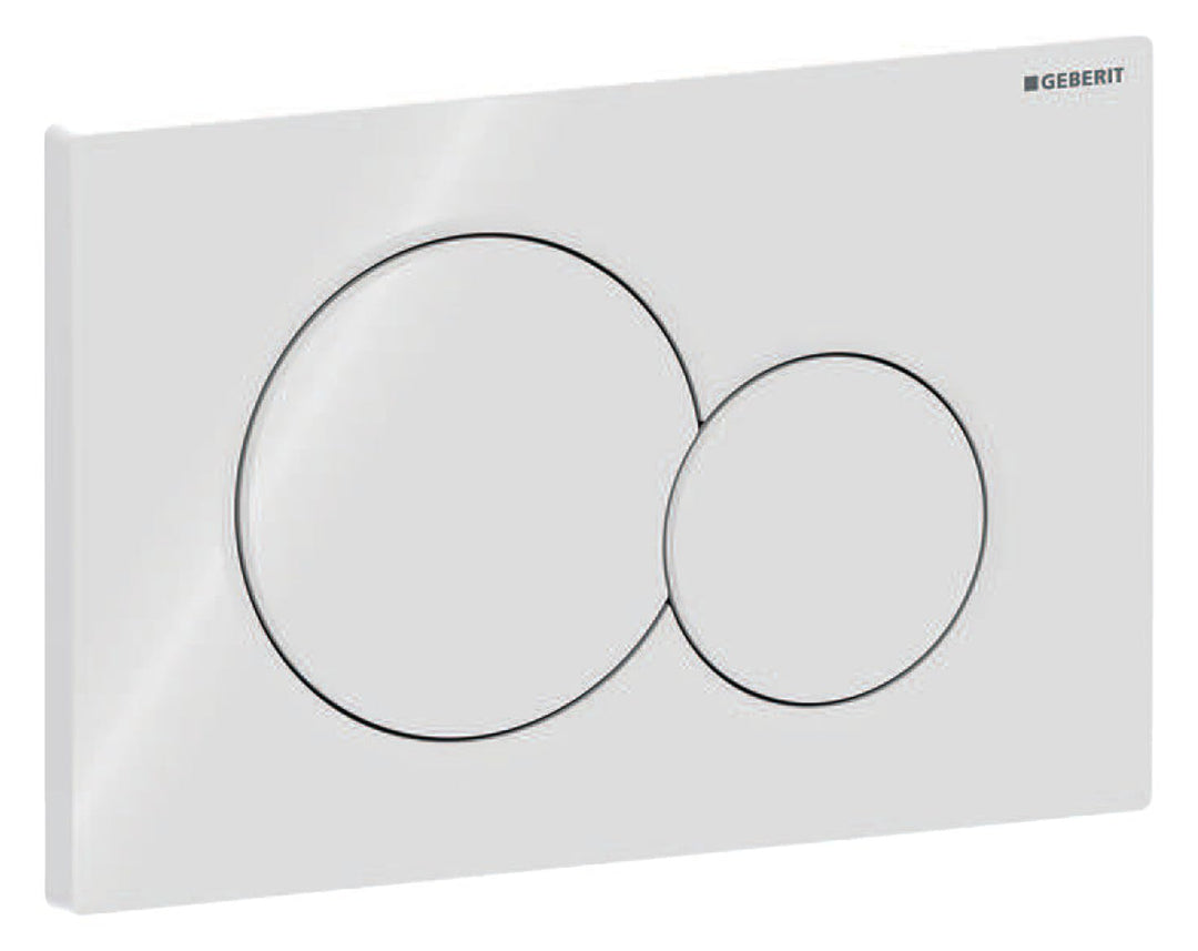 Geberit 115770115 Betätigungsplatte Sigma01, Kunststoff für 2-Mengen-Spülung 1 Stück Weiss, Weiss