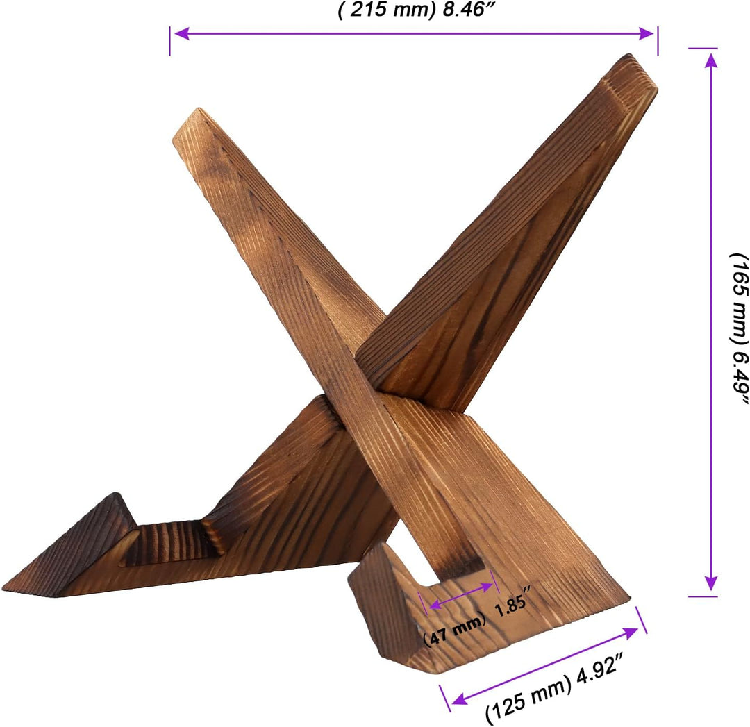 4 Stück Tellerständer Holz Fotoständer, Bilderrahmen Ständer Tellerhalter Aufsteller Holz Display St