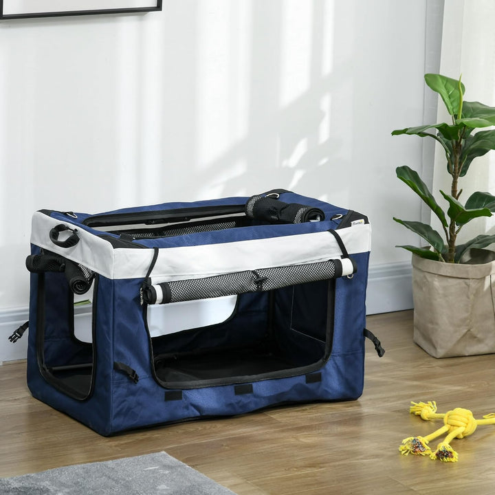 PawHut 2 in 1 Hundewagen Hundebuggy klappbar für Hunde &amp; Katzen bis 10 kg Katzenbuggy mit Kissen Net