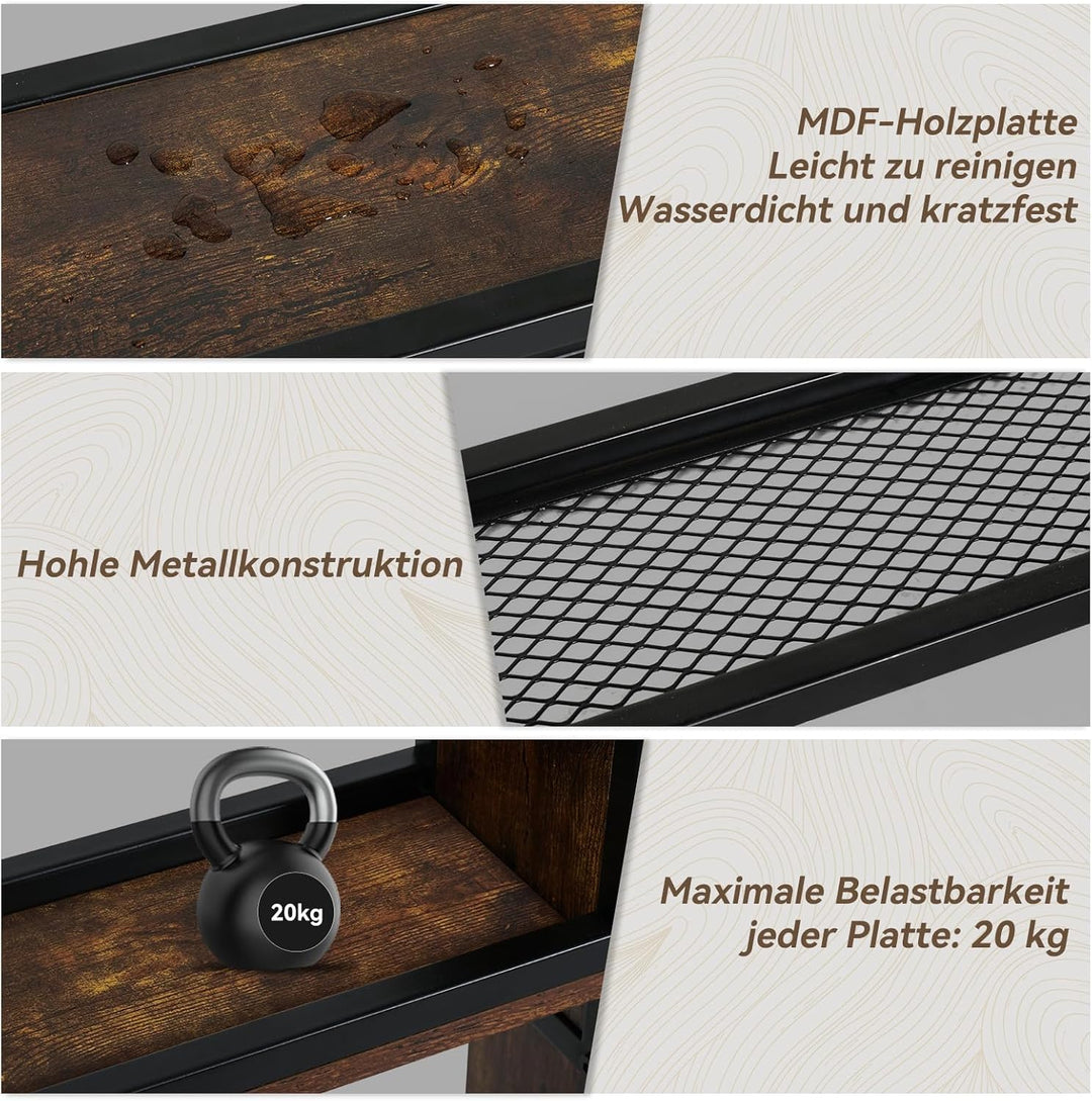 YOURLITE Weinregal Wand, mit LED-Beleuchtung Metall, Bar Regal mit LED-Licht, Wandmontage Wine Displ
