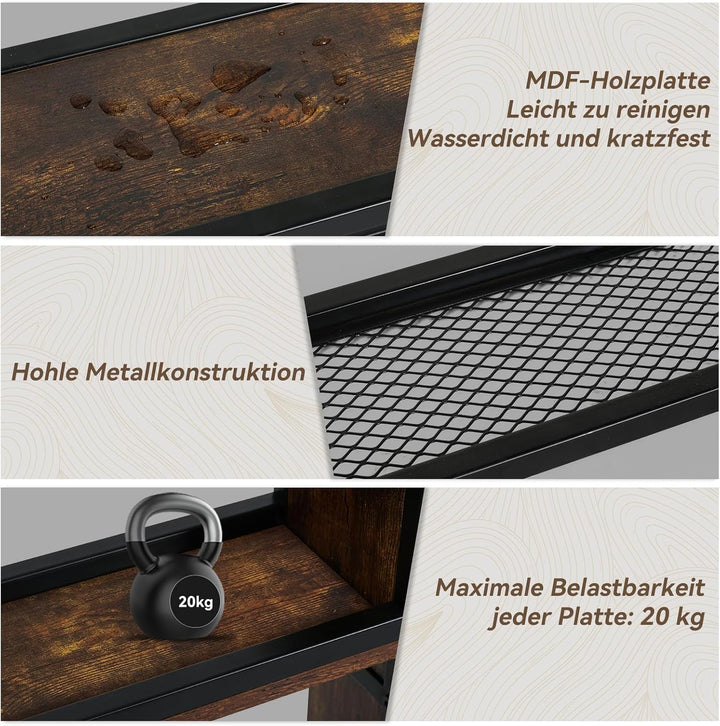 YOURLITE Weinregal Wand, mit LED-Beleuchtung Metall, Bar Regal mit LED-Licht, Wandmontage Wine Displ