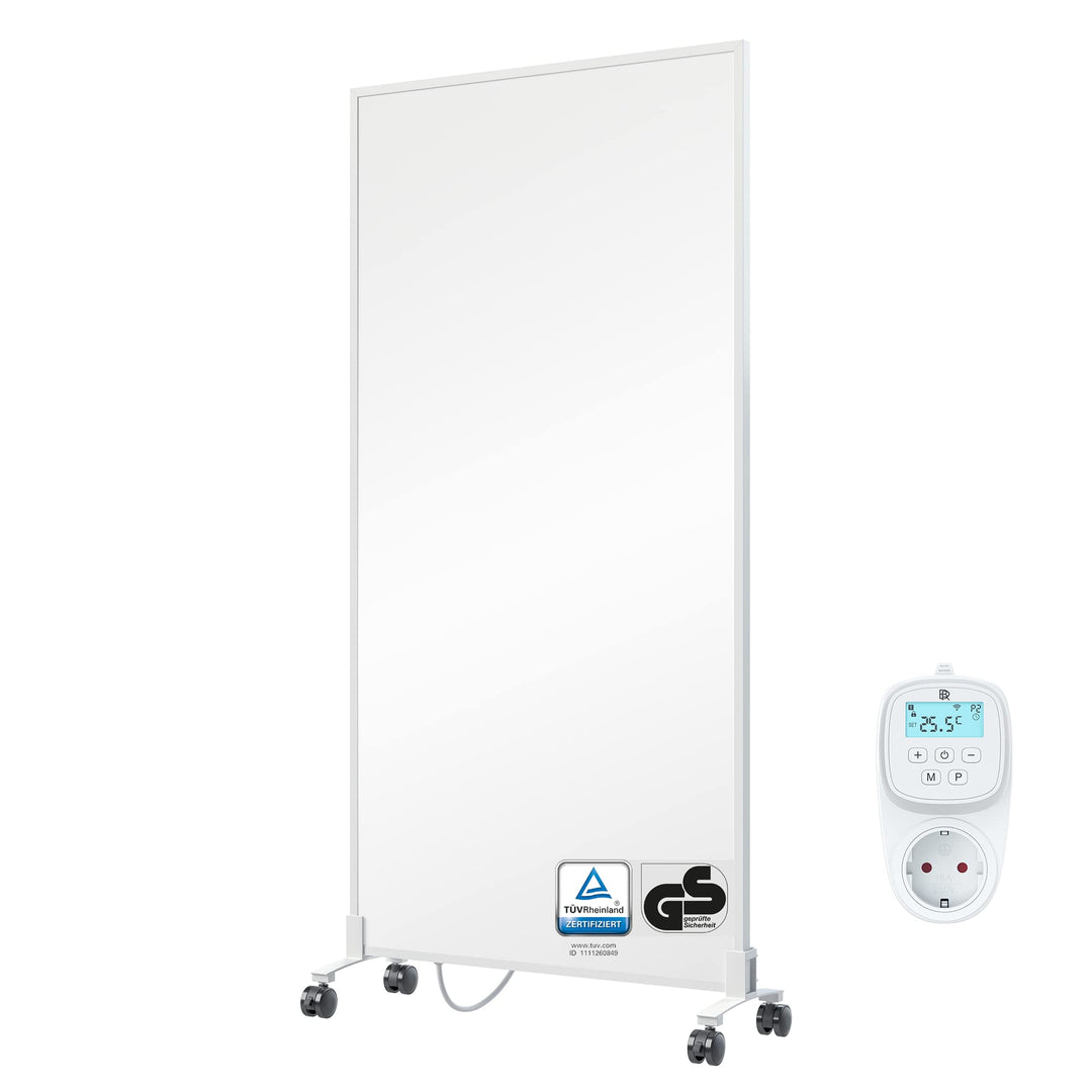 BR Bringer Infrarotheizung Standgerät - 1000 Watt - Energiesparend - Mobile Elektroheizung mit Stand