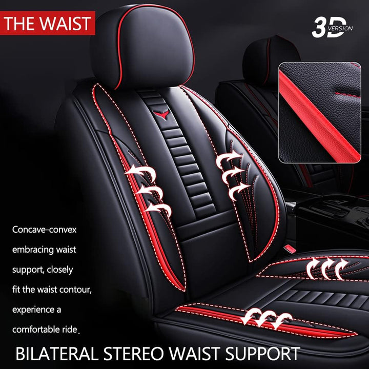 Pengchen Auto-Sitzbezüge Vordersitze 2 Stück, Leder Autositzbezüge Universal passend für Mitsubishi