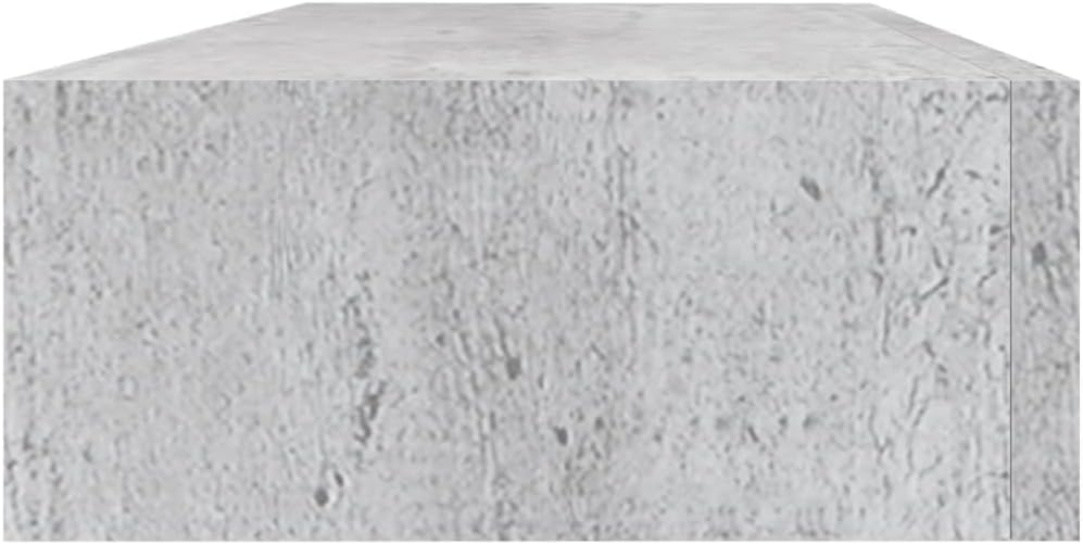 Schubladenregal 2 Pcs 60x23,5x10 cm MDF, Metall Betongrau Wandschrank Wandboard Mit Schublade Mit Sc