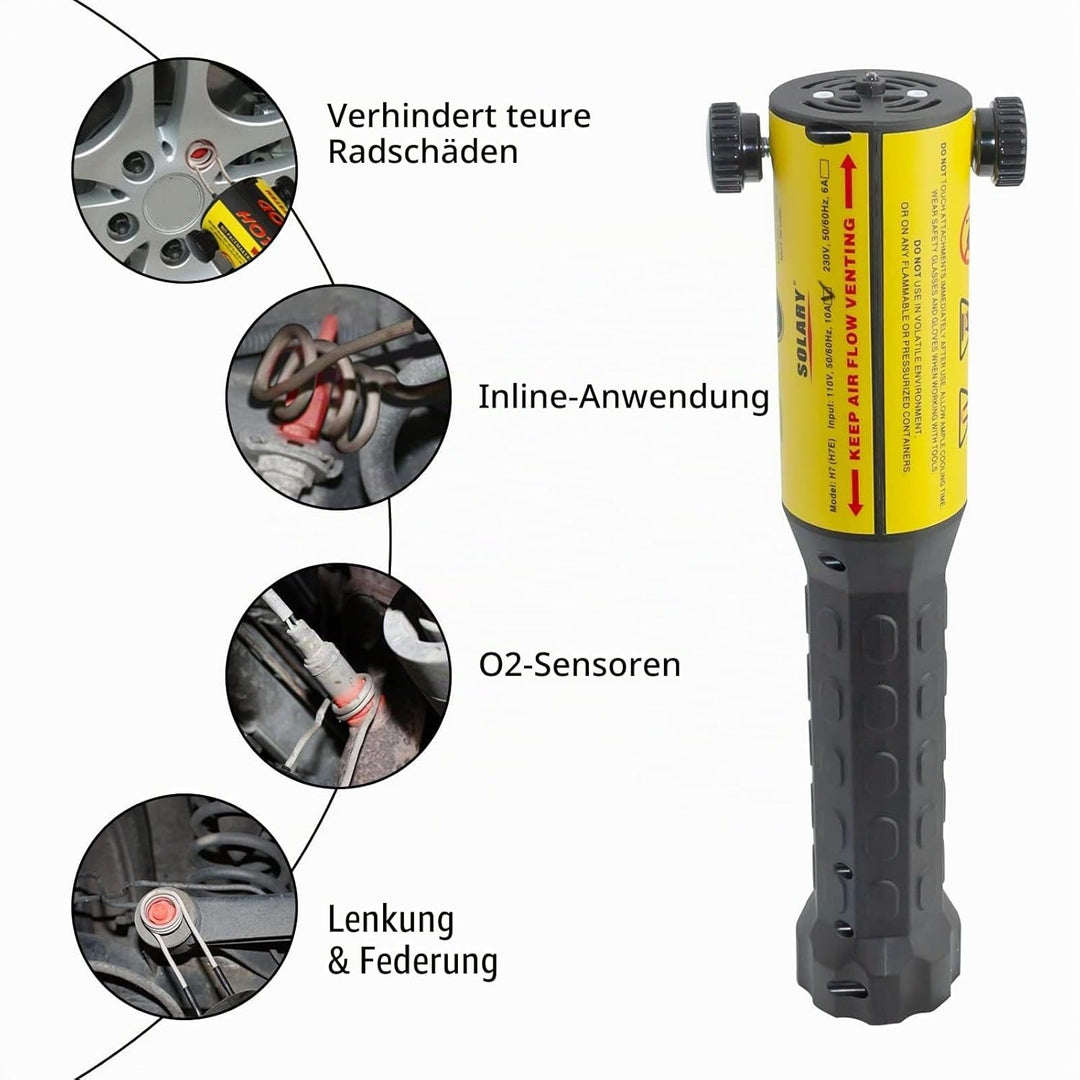 SOLARY, Induktions-Heizset, magnetisch, 1000 W, ohne Flamme, 8 Spulen, zum Entfernen von rostigen Sc