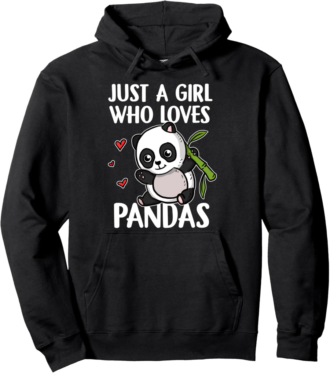 Just A Girl Who Loves Pandas Lustiges Pandabär Panda Kostüm Pullover Hoodie
