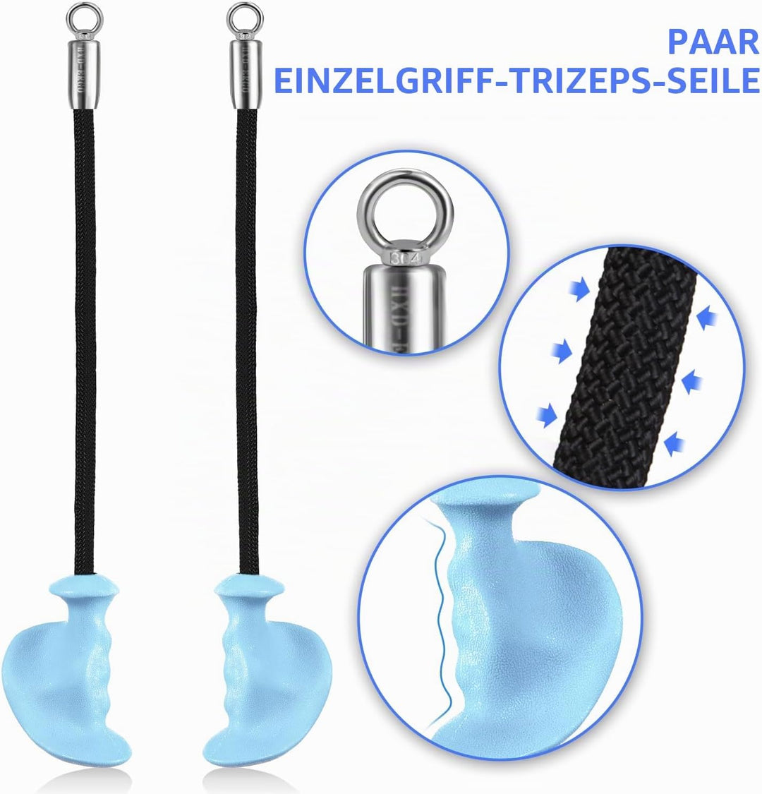 HXD-ERGO Trizeps Bizeps Seil Ergonomisches Griffe, Trizepsseil Gedrehtes Seil Bizeps Trizepstau zum