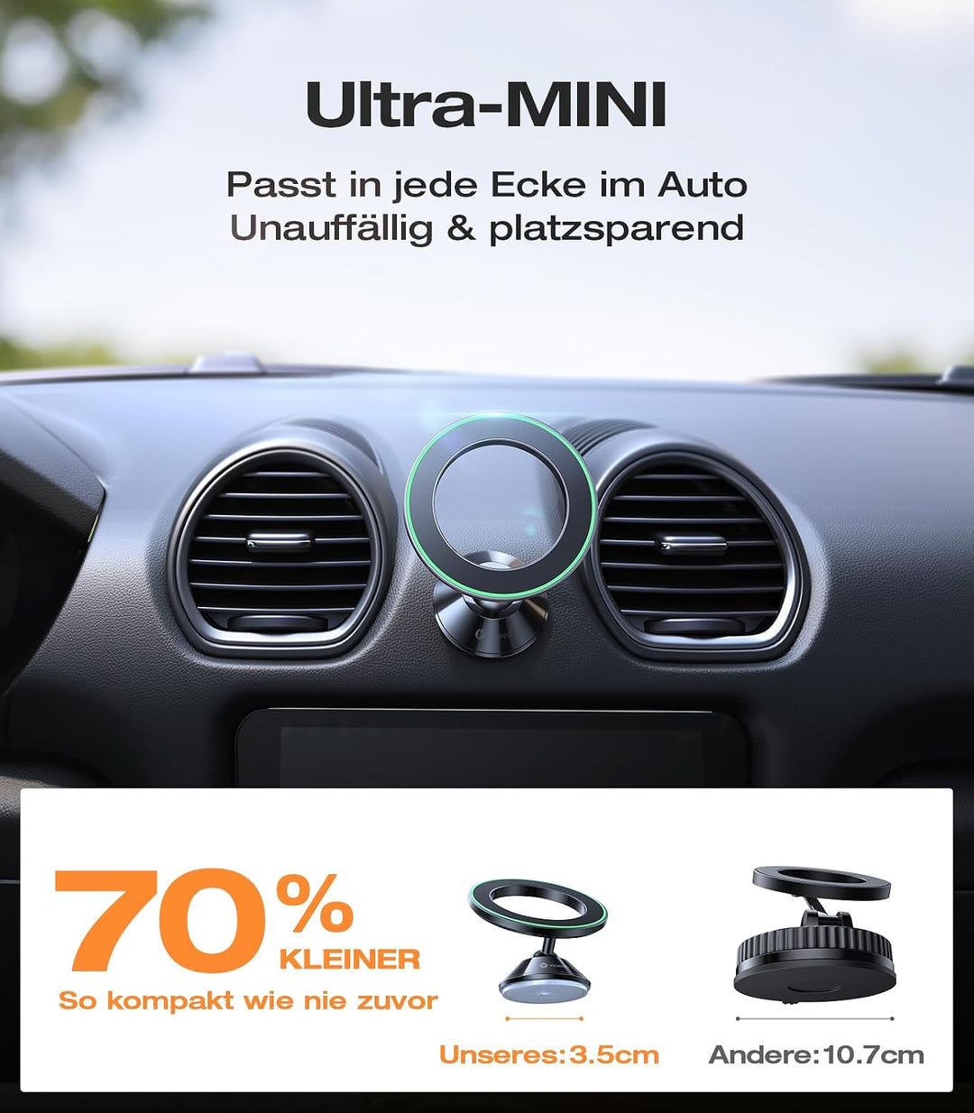 VICSEED Handyhalterung Auto Magnet[20xN55 Stärkste Magnete] Kompatibel mit MagSafe Autohalterung ,Ma