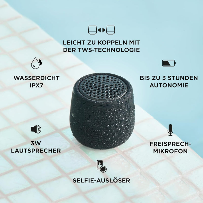 Lexon MINO X Bluetooth-Lautsprecher, wasserabweisend, Weiss