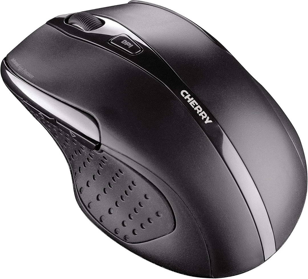 CHERRY MW 3000, Kabellose Ergonomische Maus für Rechtshänder, 2,4 GHz Funk, 6 Tasten, Optischer Sens