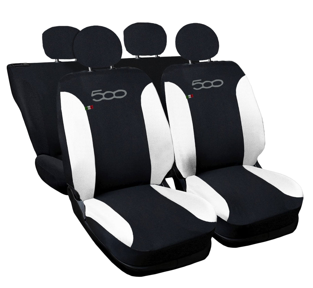 Auto Accessori Lupex - Sitzbezüge für Autositz, kompatibel Autositzbezüge für Cinquecento 500, Schwa