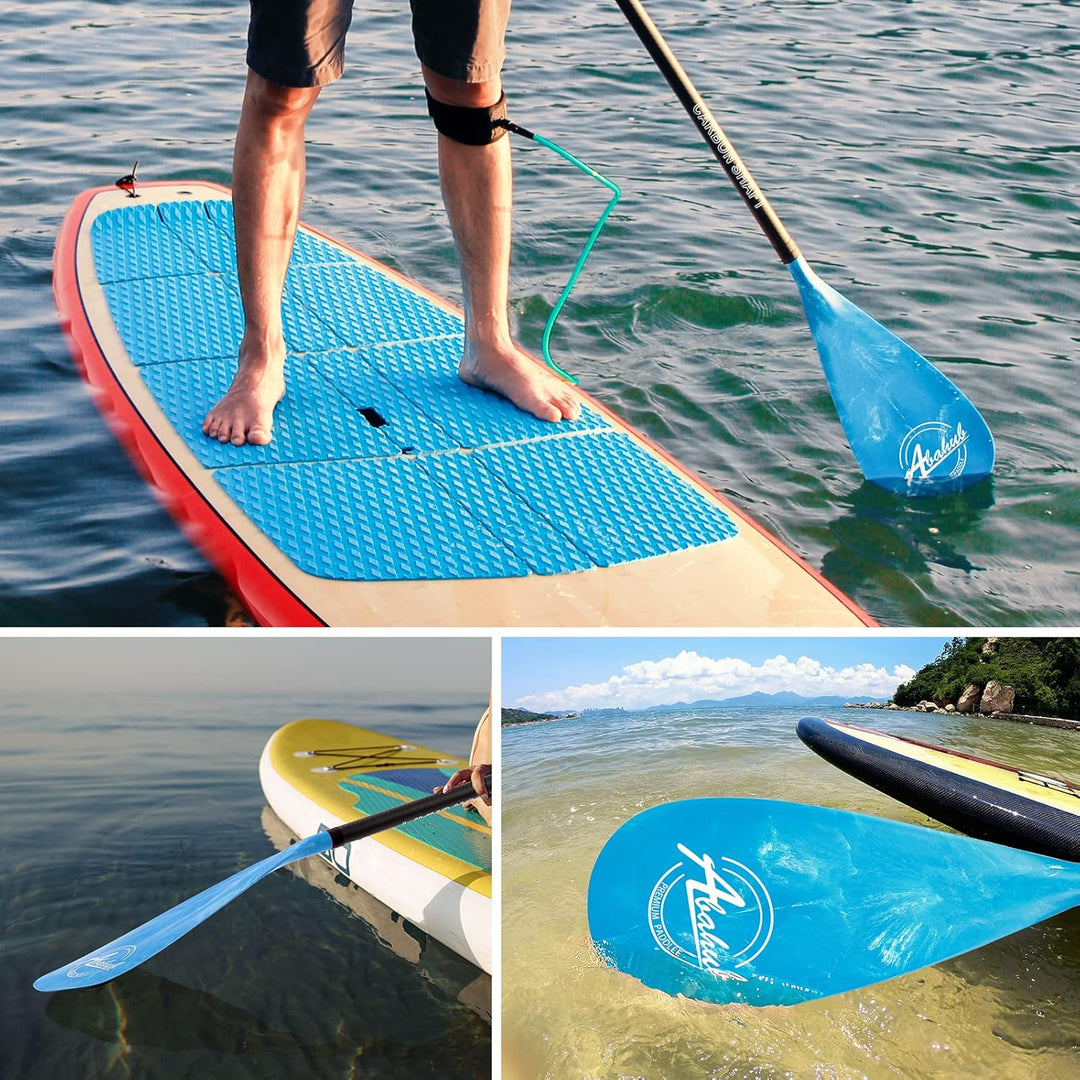Abahub 3teilig Carbon SUP Paddel mit Paddeltasche Stand Up Teleskoppaddel 170-218cm Karbonschaft+Kun