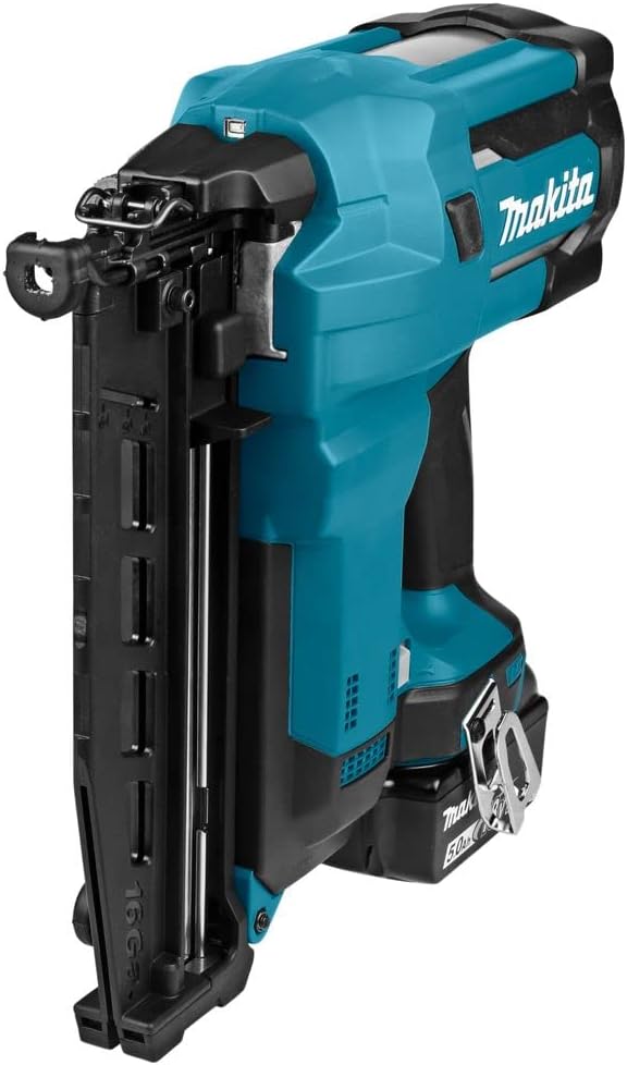 Makita Akku-Stauchkopfnagler 64 mm 18,0 V / 5,0 Ah, 2 Akkus + Ladegerät im MAKPAC Single mit 2 Akkus