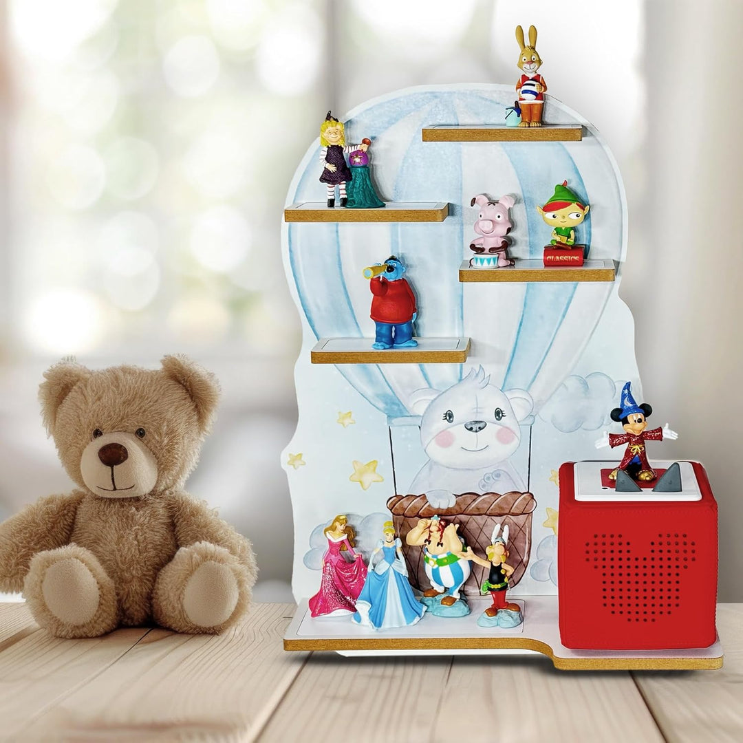Smagnon Regal für die Toniebox und Tonie Figuren Motiv Ballon-Familie Kinderspielzeug (Nebenregal: E