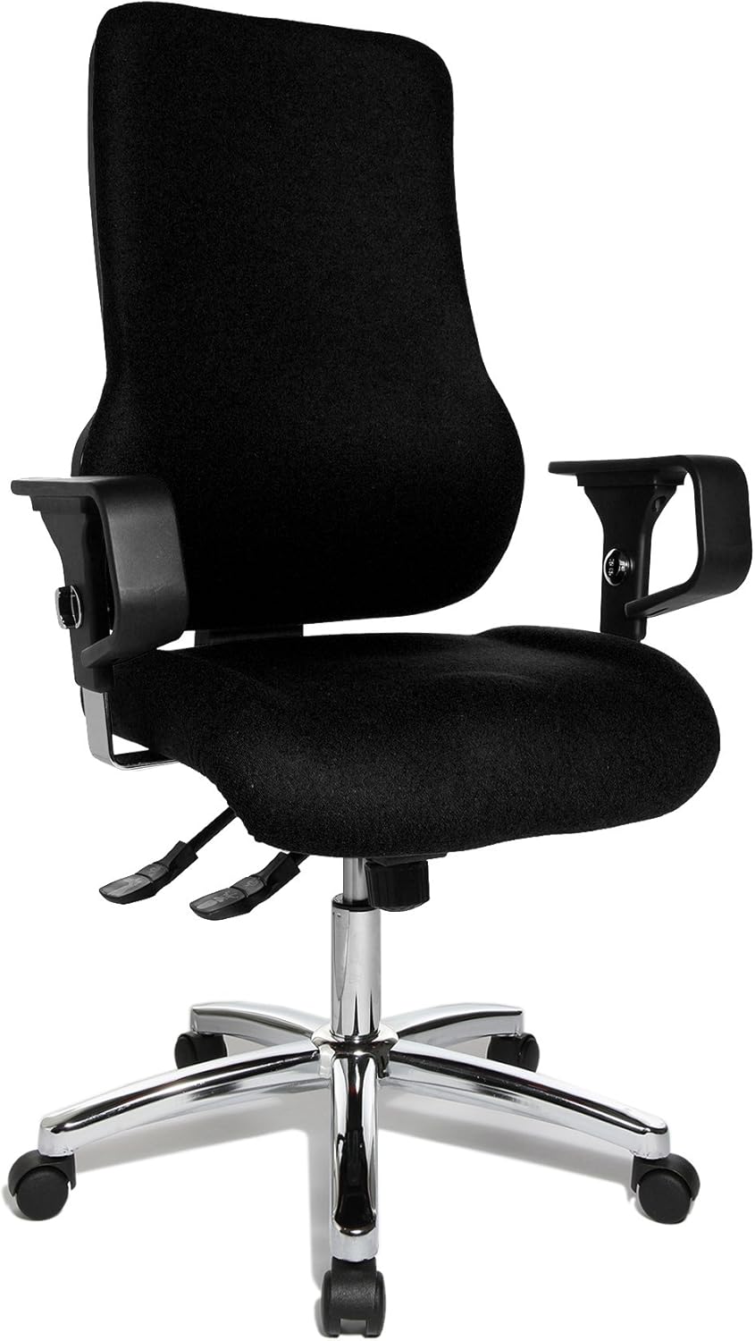 Topstar Sitness 55, Fitness-Drehstuhl, Bürostuhl, Schreibtischstuhl, inkl. höhenverstellbare Armlehn