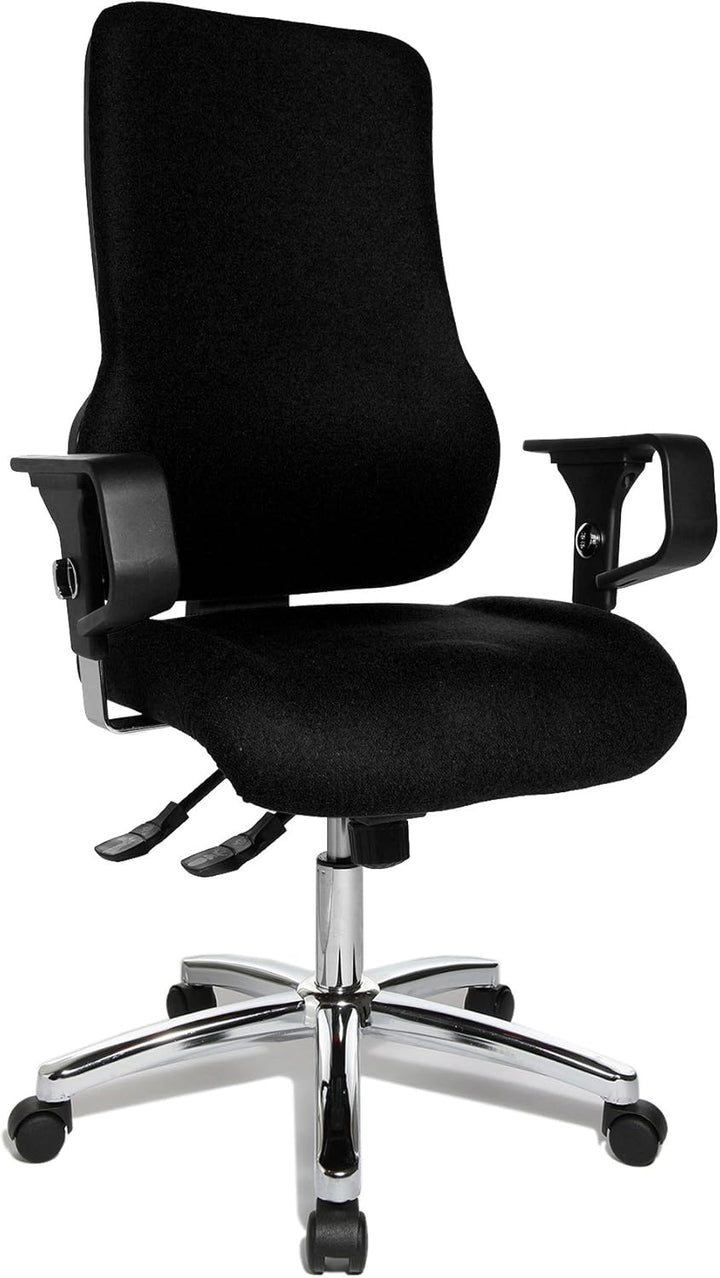 Topstar Sitness 55, Fitness-Drehstuhl, Bürostuhl, Schreibtischstuhl, inkl. höhenverstellbare Armlehn