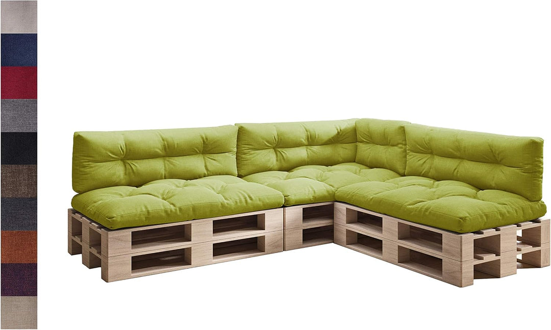 sunnypillow Palettenkissen 7er Set für Europaletten Indoor und Outdoor Palettenpolster Palettensofa