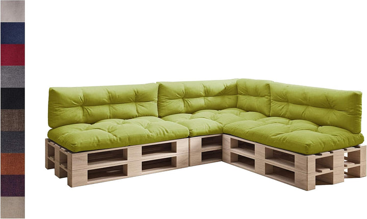 sunnypillow Palettenkissen 7er Set für Europaletten Indoor und Outdoor Palettenpolster Palettensofa
