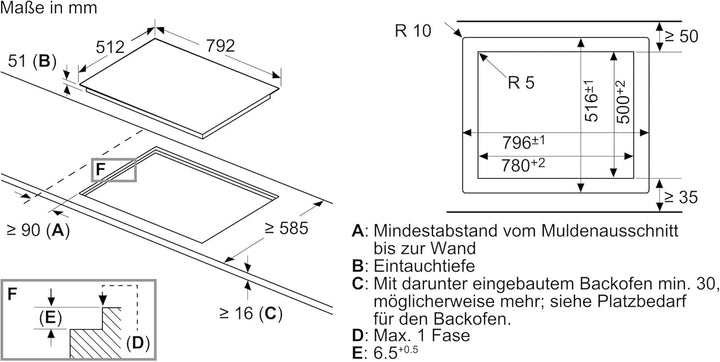 Neff T18PT16X0 Elektrokochfeld N70 / 80cm / TwistPad / Bräterzone / Glaskeramik / flächenbündig, Sch