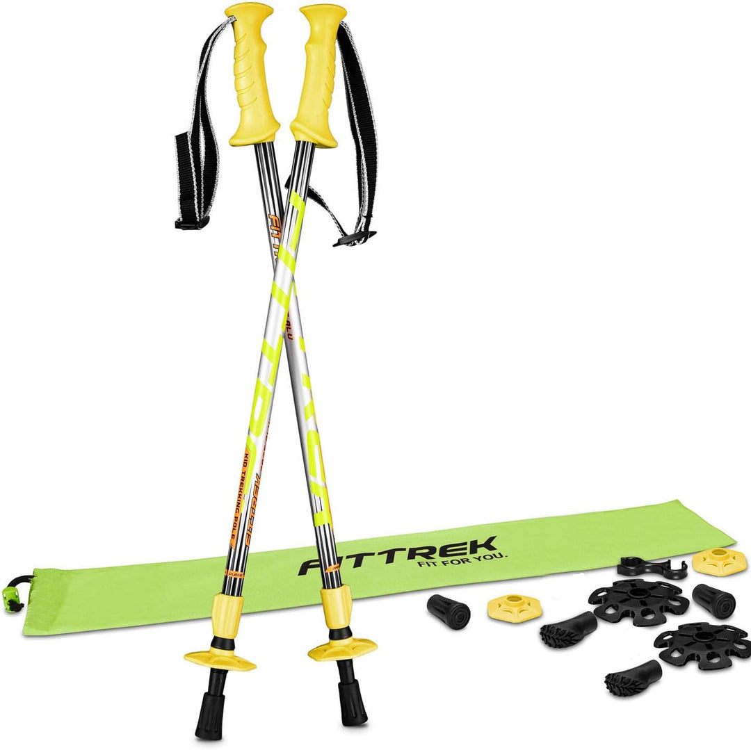 FitTrek Wanderstöcke Kinder - Trekkingstöcke - Walking Stöcke Teleskop - Wanderstocke Kinder - Walki