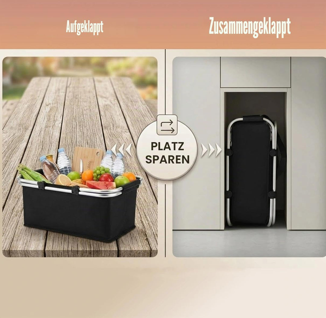Einkaufskorb,Einkaufskorb Faltbar,Thermo Als Picknickkorb,Tragekorb,Kühlbox Tragbare Mit Gepolsterte