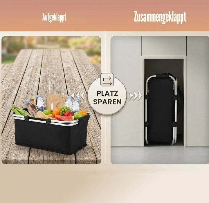 Einkaufskorb,Einkaufskorb Faltbar,Thermo Als Picknickkorb,Tragekorb,Kühlbox Tragbare Mit Gepolsterte