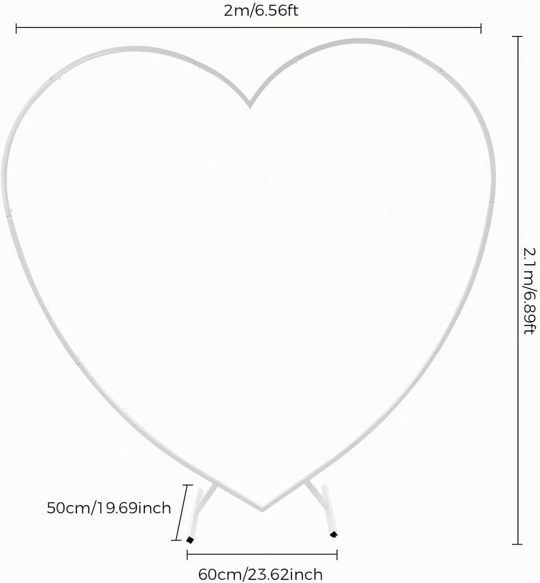 Herz Hochzeitsbogen Freistehend Hochzeitbogen Rahmen 200x210cm Herz-Formen Arch Stand Ballonbogen Bl