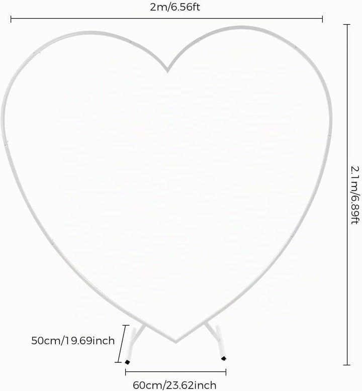 Herz Hochzeitsbogen Freistehend Hochzeitbogen Rahmen 200x210cm Herz-Formen Arch Stand Ballonbogen Bl
