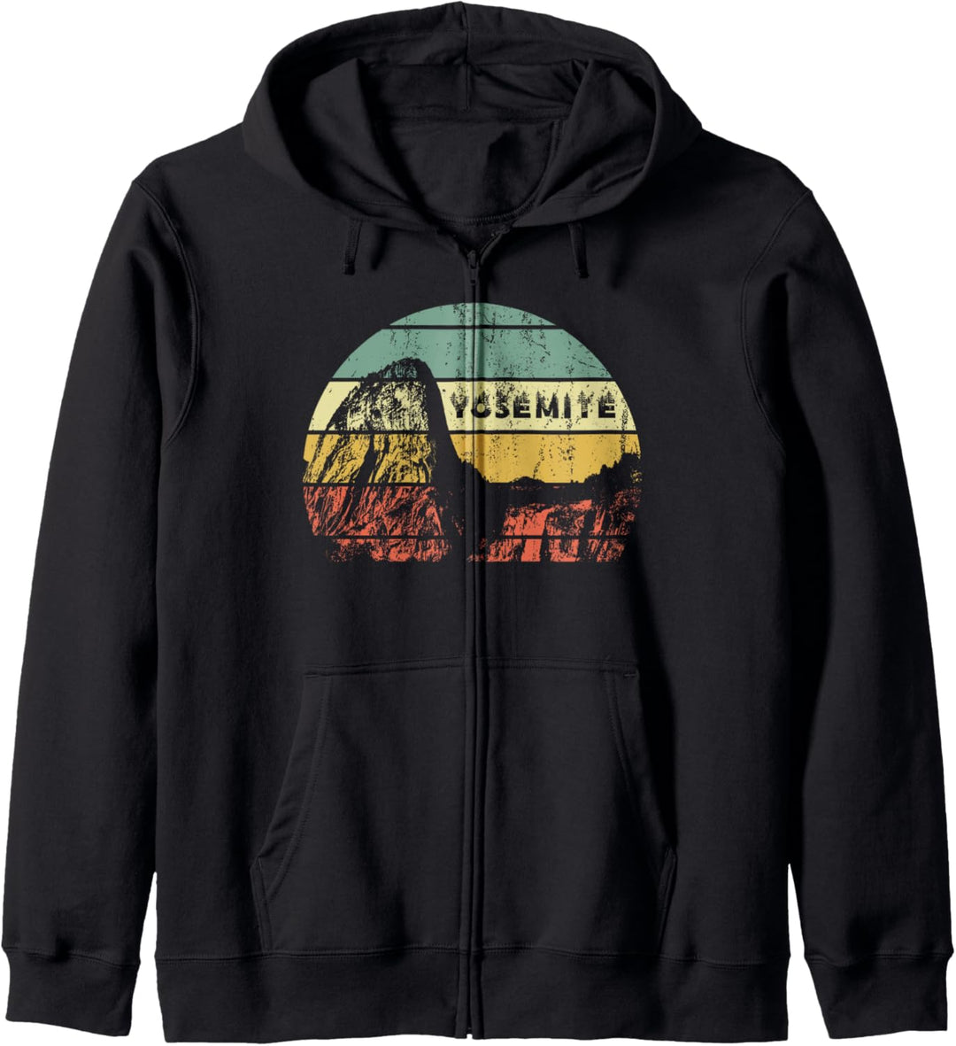 Vintage retro sunset camping Yosemite souvenir Kapuzenjacke