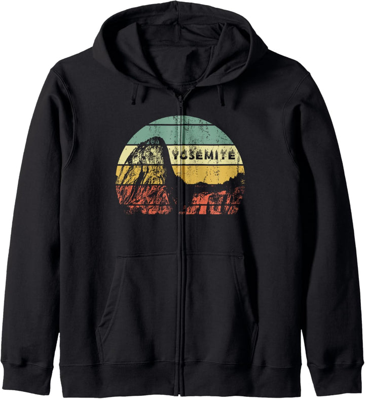 Vintage retro sunset camping Yosemite souvenir Kapuzenjacke