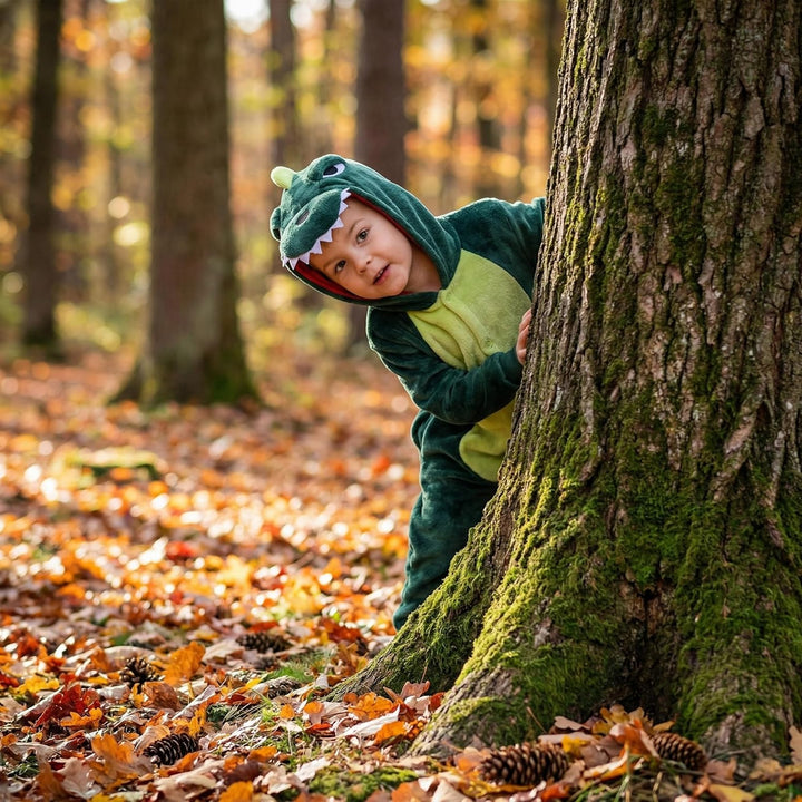 Seawhisper Dinosaurier Kostüm Kinder 92 98 Dino Drachen Kostüm Jumpsuit Schlafoverall Tier Halloween