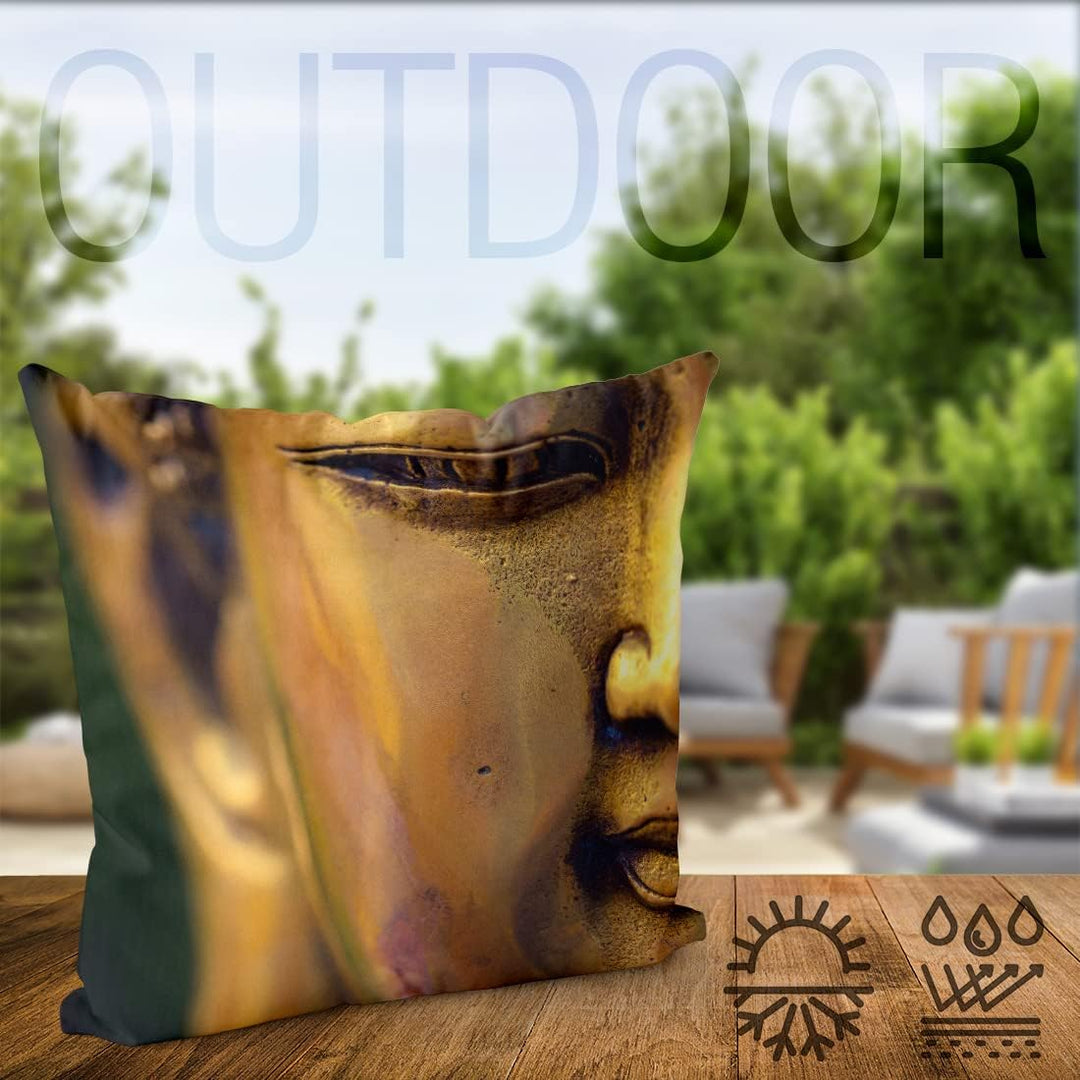 VOID Golden Buddha Kissenbezug Kissenhülle Sofakissen Kissen Deko Outdoor-Kissen Dekokissen, Kissen