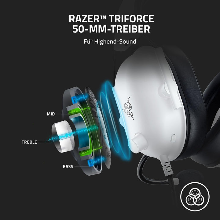 Razer BlackShark V2 X - Multi-Plattform kabelgebundenes Esports-Headset (Triforce 50mm Treiber, Erwe