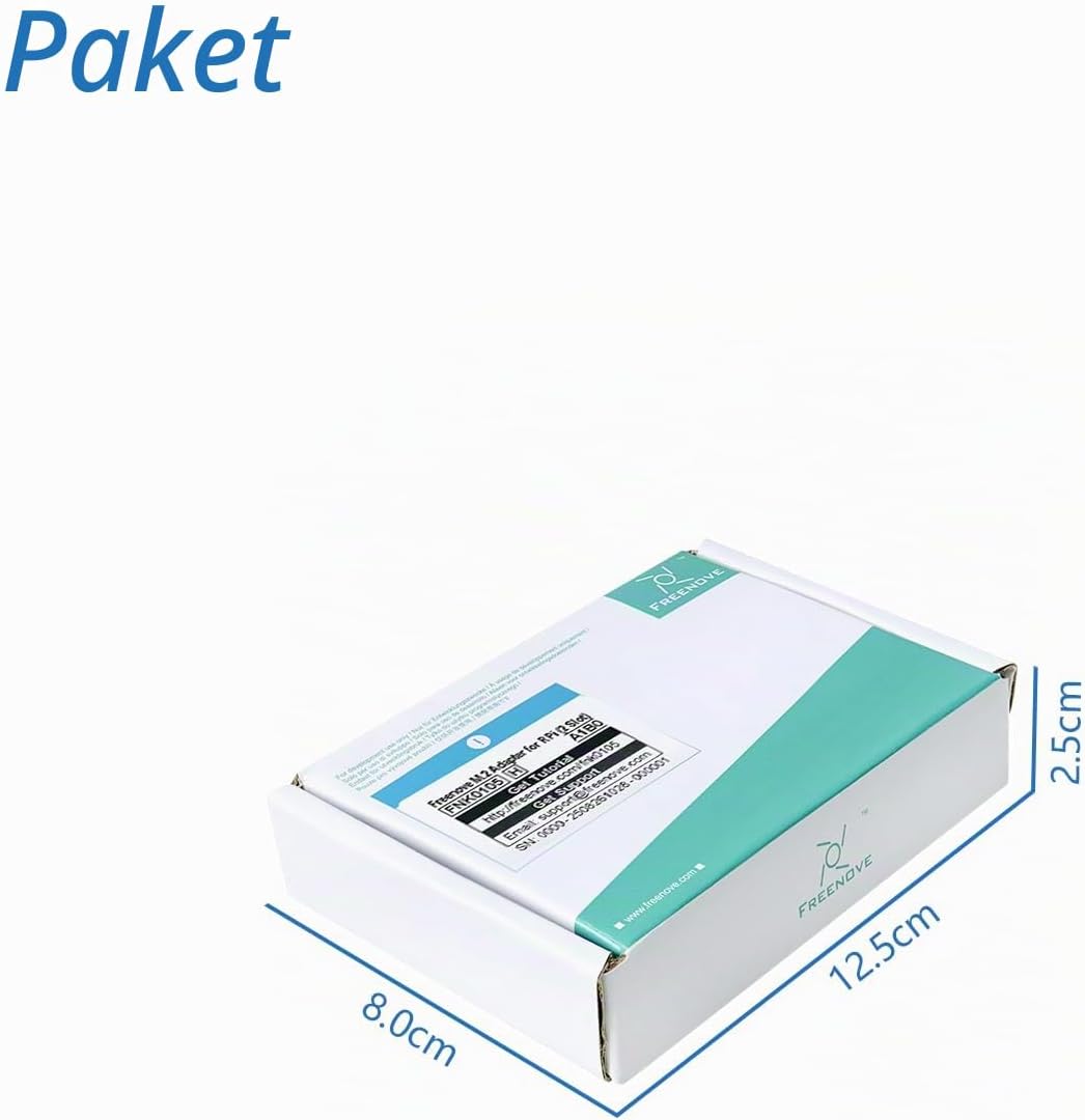 FREENOVE Dual M.2 NVMe SSD HAT for Raspberry Pi 5, M.2 Adapter AI HAT 2 Slots NAS RAID Kit, Solid St
