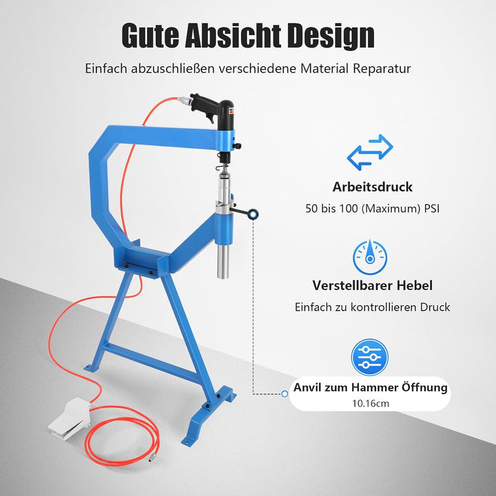 Pneumatic Planishing Hammer Glätthammer Profi Pneumatischer Planierhammer Drucklufthammer Glätter 87