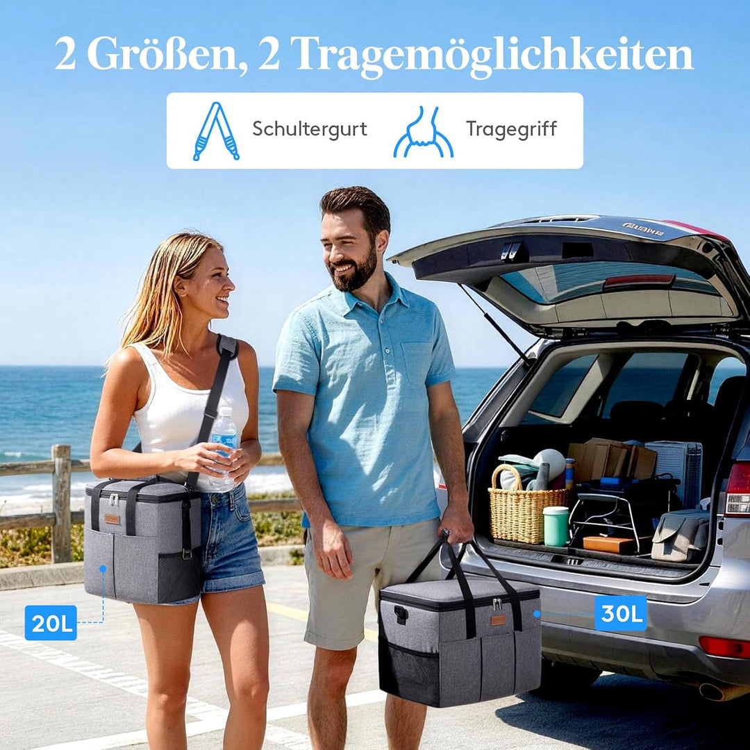 Lifewit Kühltasche 20L, Kühlung Thermoisoliert Tragbar Faltbar Wasserdicht, Gross Picknicktasche für
