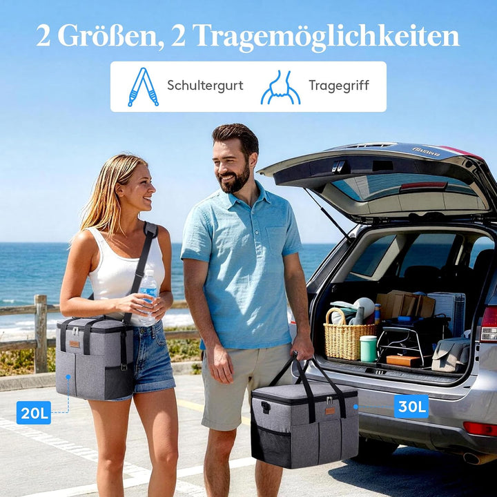Lifewit Kühltasche 20L, Kühlung Thermoisoliert Tragbar Faltbar Wasserdicht, Gross Picknicktasche für