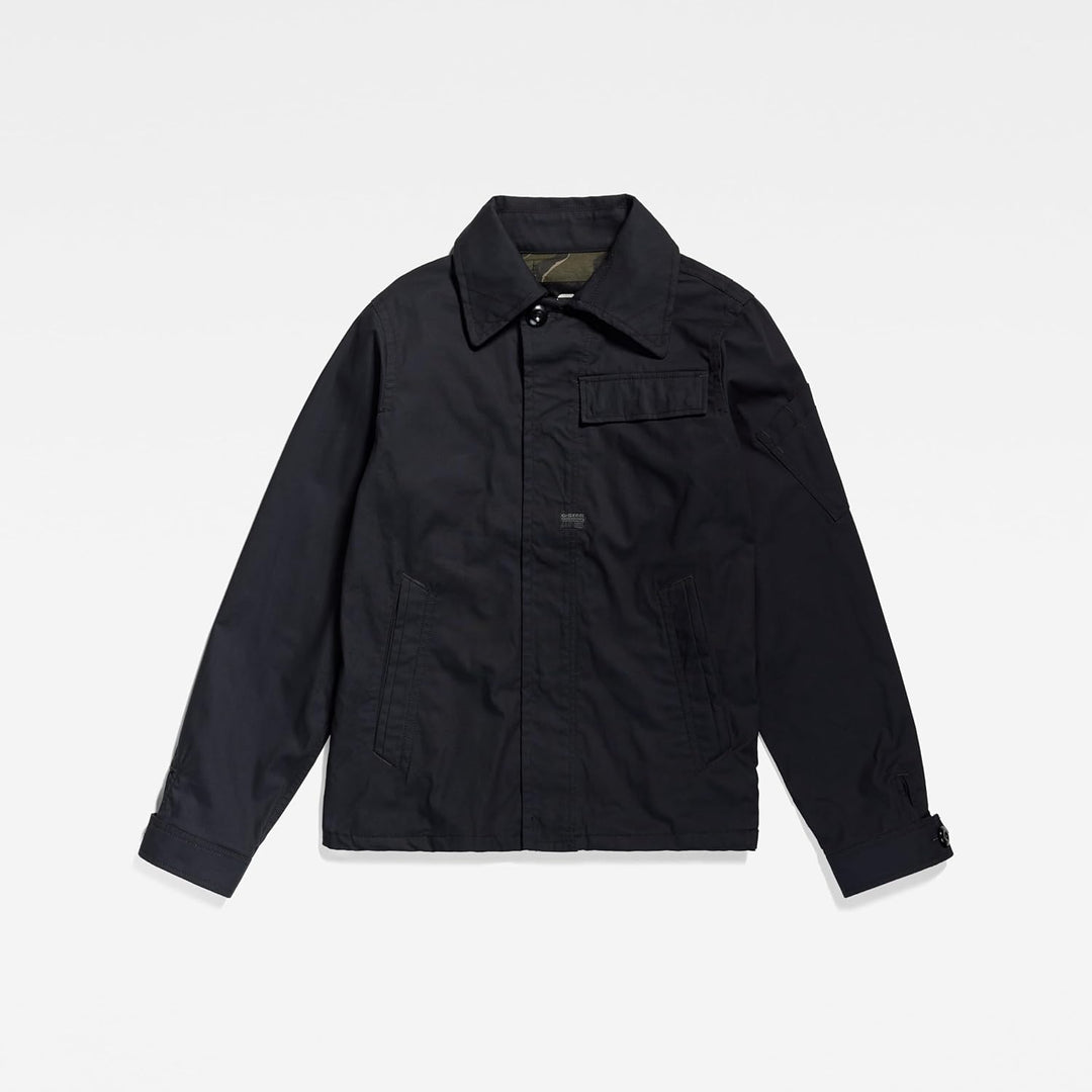 G-STAR Herren High Collar Overshirts L Schwarz (Caviar D21981-9288-d301), L Schwarz (Caviar D21981-9
