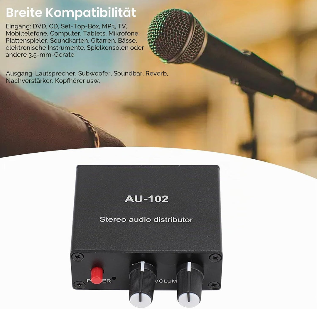 2 Kanal Soundverstärker, Stereo Audio Vorverstärker, Heim Audio HiFi Stereo Verstärker Empfänger, 1