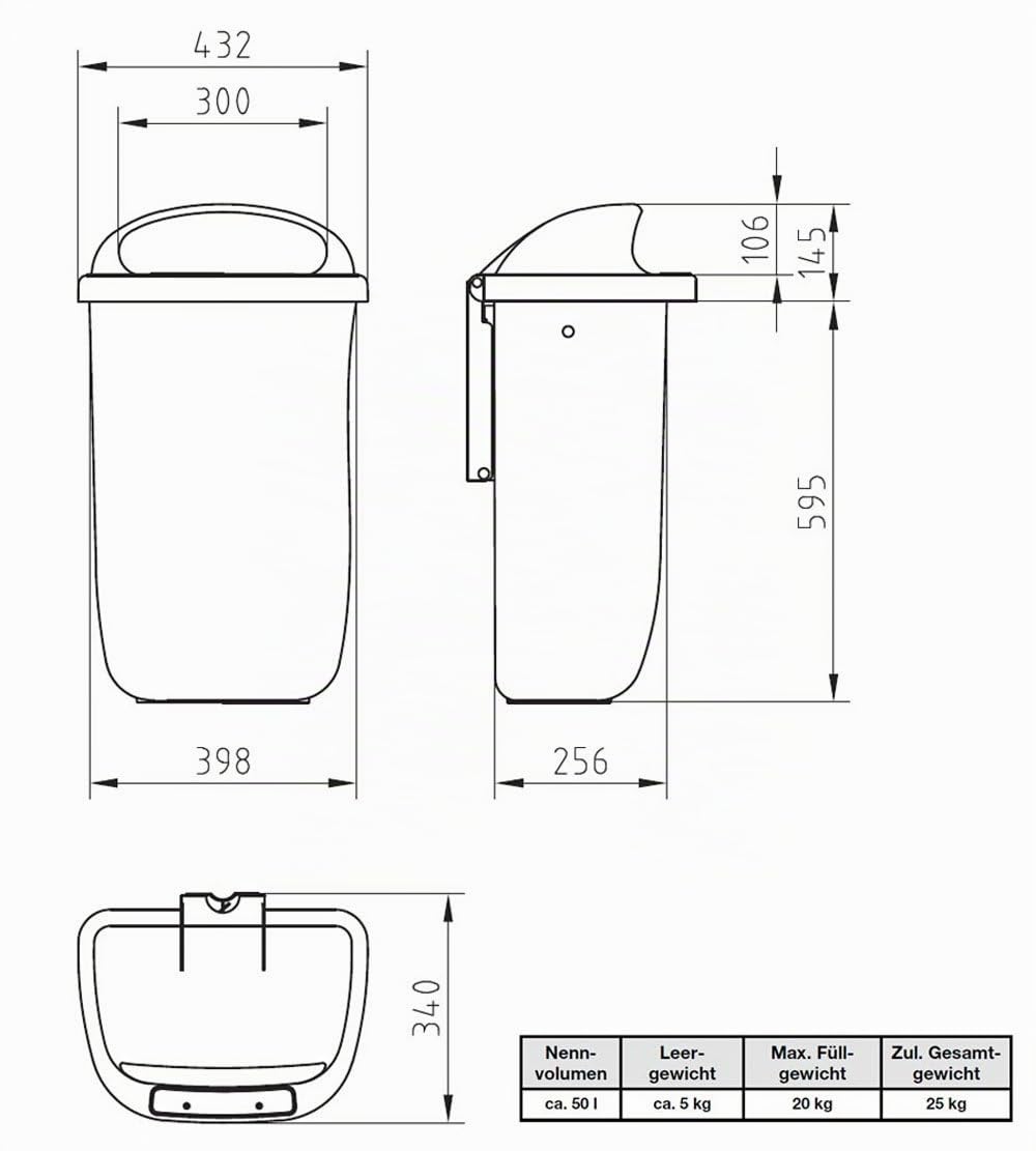 Sulo Papierkorb 50 Liter (grün)